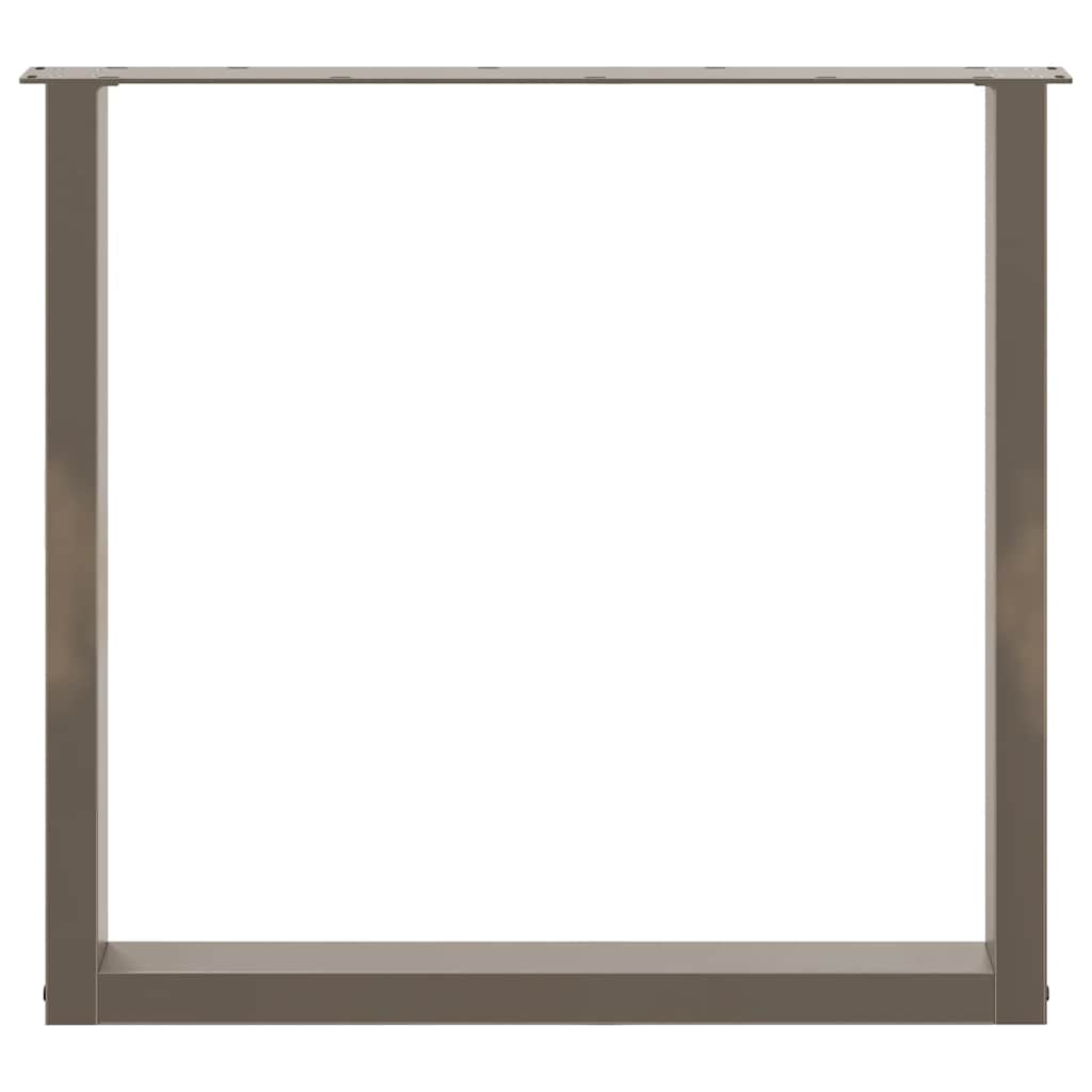 vidaXL Nogi do stołu jadalnego w kształcie litery U 3 szt. Naturalna stal 90x(72-73) cm Stal
