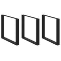 vidaXL Nogi do stołu jadalnego w kształcie litery U 3 szt. Czarne 100x(72-73) cm Stal