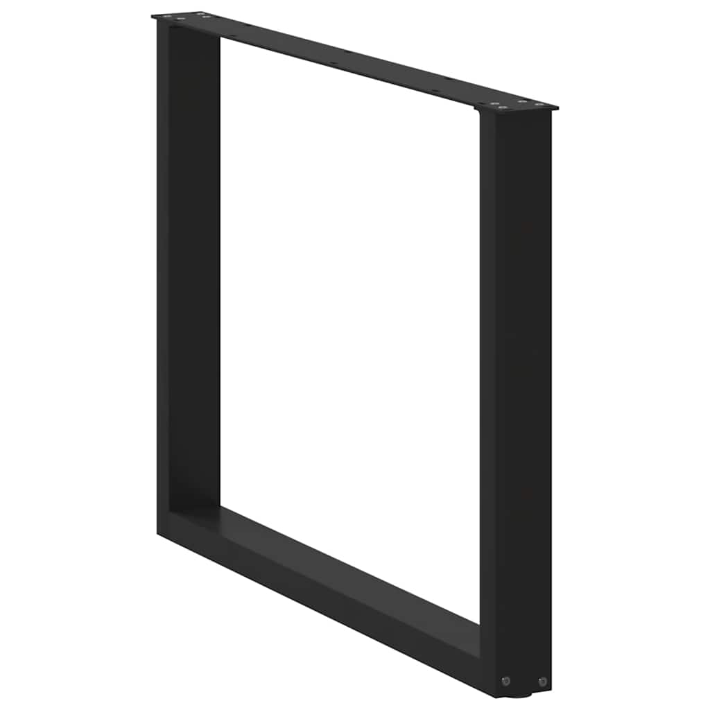 vidaXL Nogi do stołu jadalnego w kształcie litery U 3 szt. Czarne 100x(72-73) cm Stal
