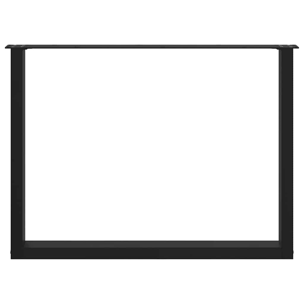 vidaXL Nogi do stołu jadalnego w kształcie litery U 3 szt. Czarne 100x(72-73) cm Stal