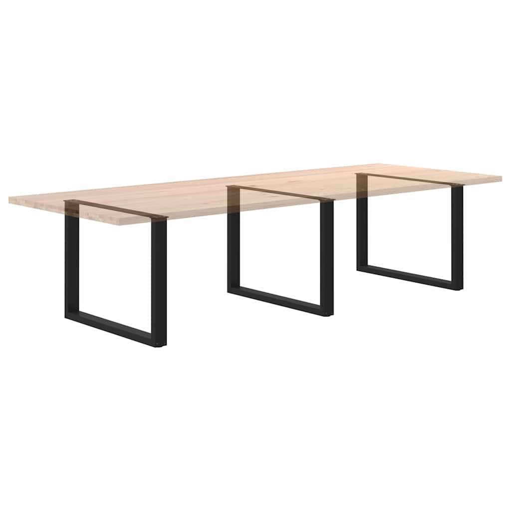 vidaXL Nogi do stołu jadalnego w kształcie litery U 3 szt. Czarne 100x(72-73) cm Stal