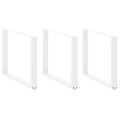 vidaXL Nogi do stołu jadalnego w kształcie litery U 3 szt. Białe 100x(72-73) cm Stal