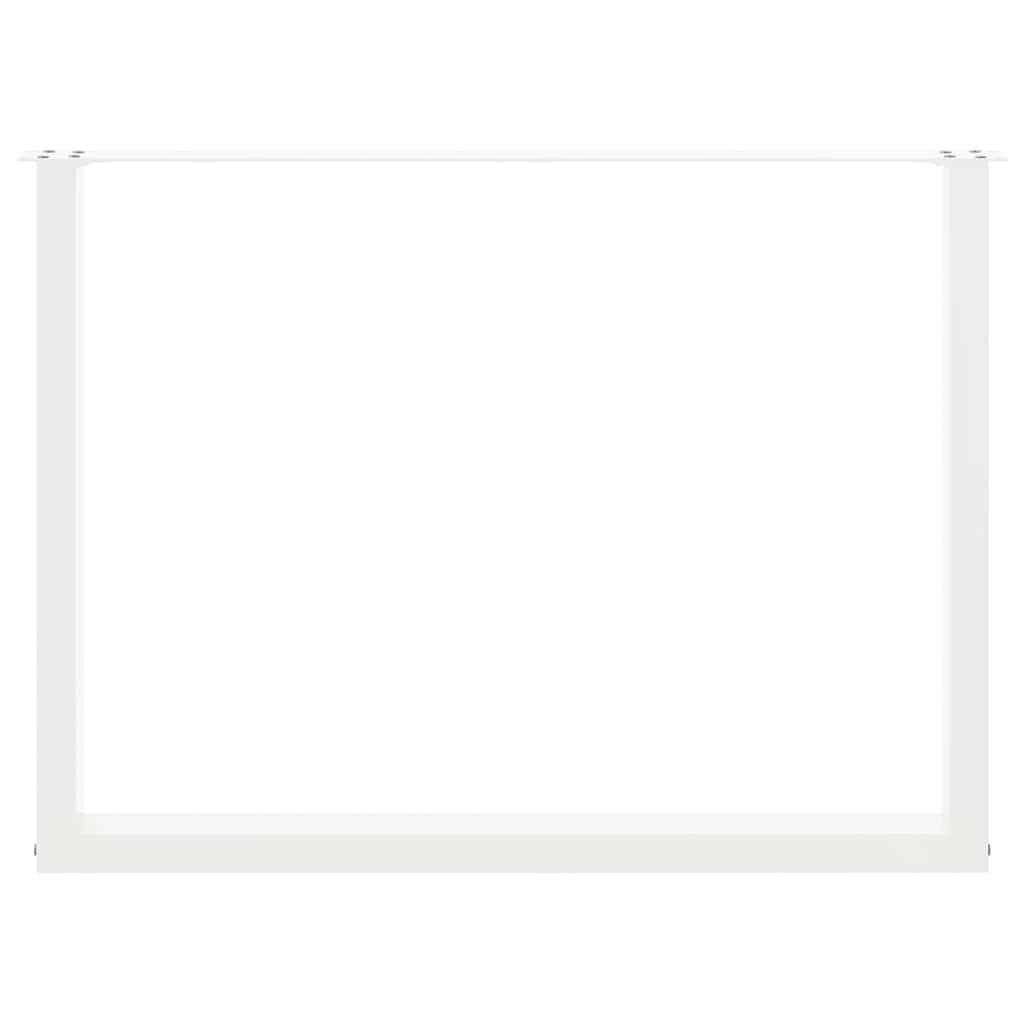 vidaXL Nogi do stołu jadalnego w kształcie litery U 3 szt. Białe 100x(72-73) cm Stal