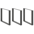 vidaXL Nogi do stołu jadalnego w kształcie litery U 3 szt. Antracyt 100x(72-73) cm Stal