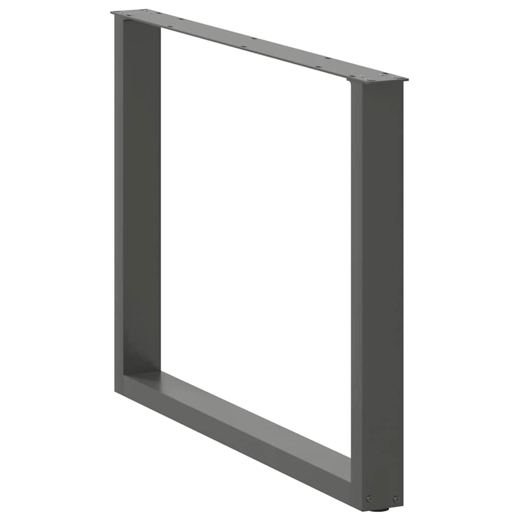 vidaXL Nogi do stołu jadalnego w kształcie litery U 3 szt. Antracyt 100x(72-73) cm Stal