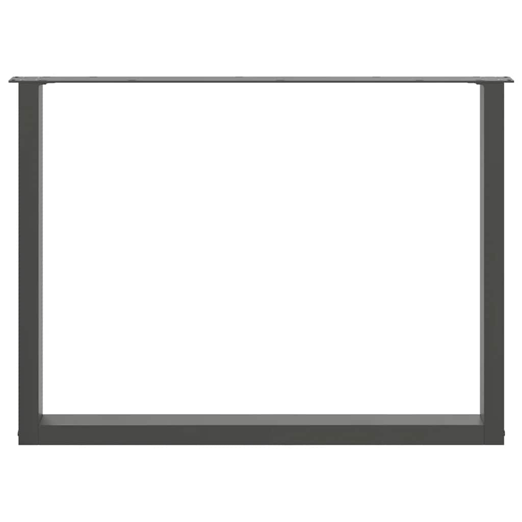 vidaXL Nogi do stołu jadalnego w kształcie litery U 3 szt. Antracyt 100x(72-73) cm Stal