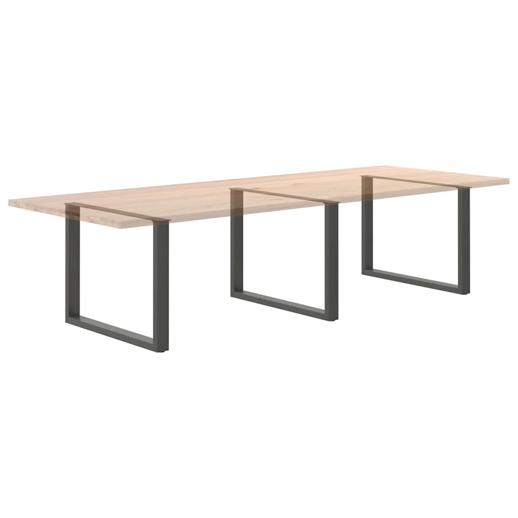 vidaXL Nogi do stołu jadalnego w kształcie litery U 3 szt. Antracyt 100x(72-73) cm Stal