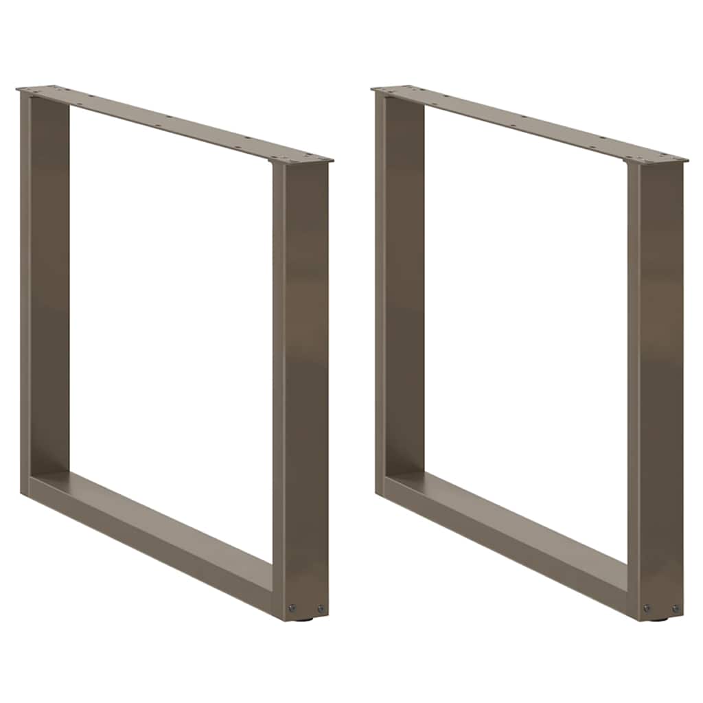 vidaXL Nogi do stołu jadalnego w kształcie litery U 3 szt. Naturalna stal 100x(72-73) cm Stal