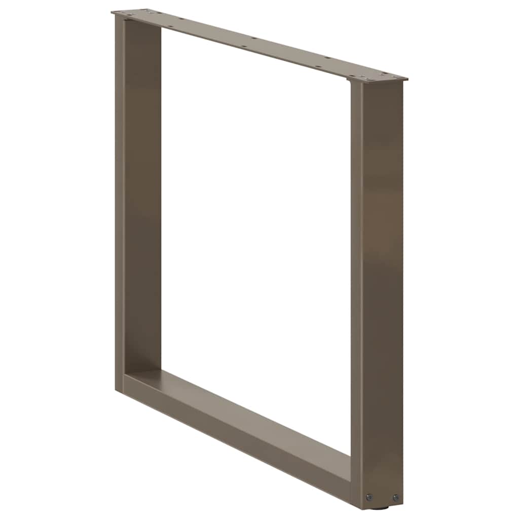 vidaXL Nogi do stołu jadalnego w kształcie litery U 3 szt. Naturalna stal 100x(72-73) cm Stal