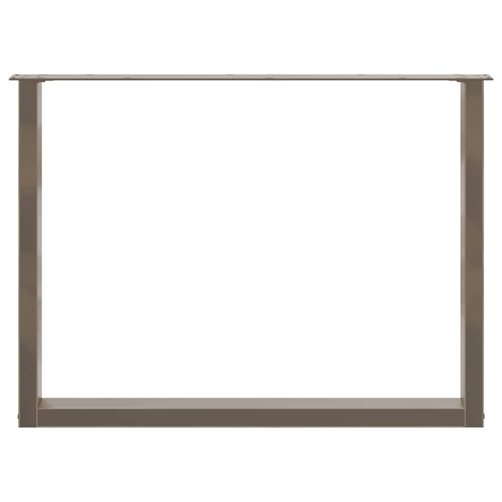 vidaXL Nogi do stołu jadalnego w kształcie litery U 3 szt. Naturalna stal 100x(72-73) cm Stal