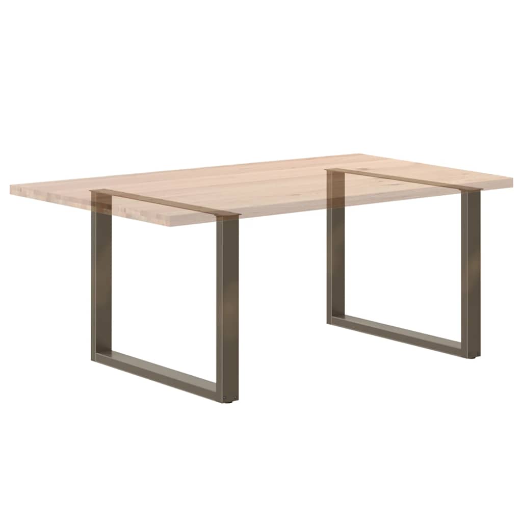 vidaXL Nogi do stołu jadalnego w kształcie litery U 3 szt. Naturalna stal 100x(72-73) cm Stal