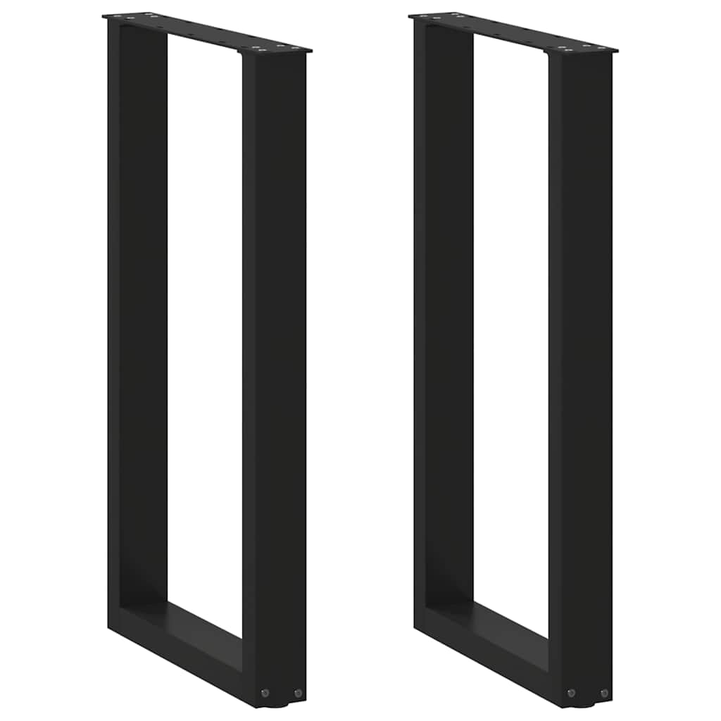 vidaXL Nogi do stołu barowego w kształcie litery U 2 szt. Czarne 40x(90-91) cm Stal