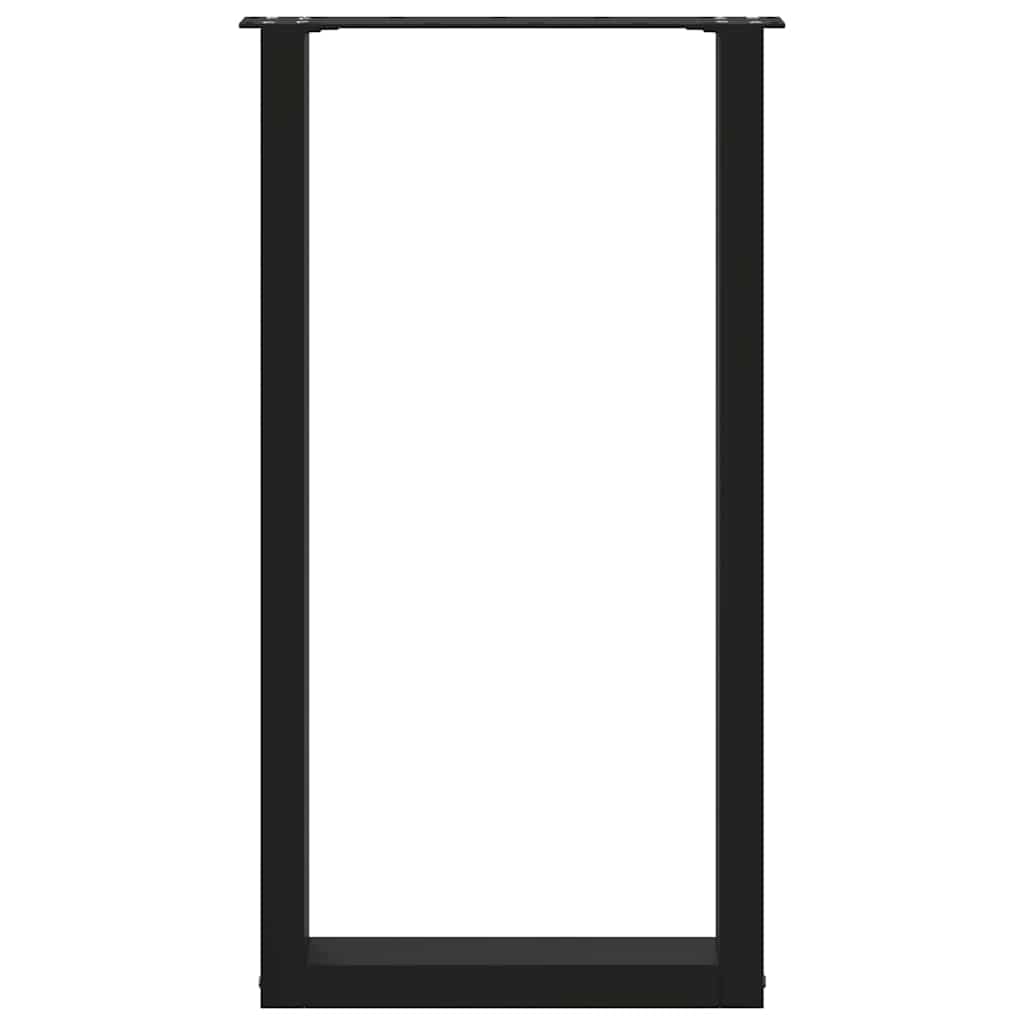 vidaXL Nogi do stołu barowego w kształcie litery U 2 szt. Czarne 40x(90-91) cm Stal