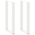 vidaXL Nogi do stołu barowego w kształcie litery U 2 szt. Białe 40x(90-91) cm Stal