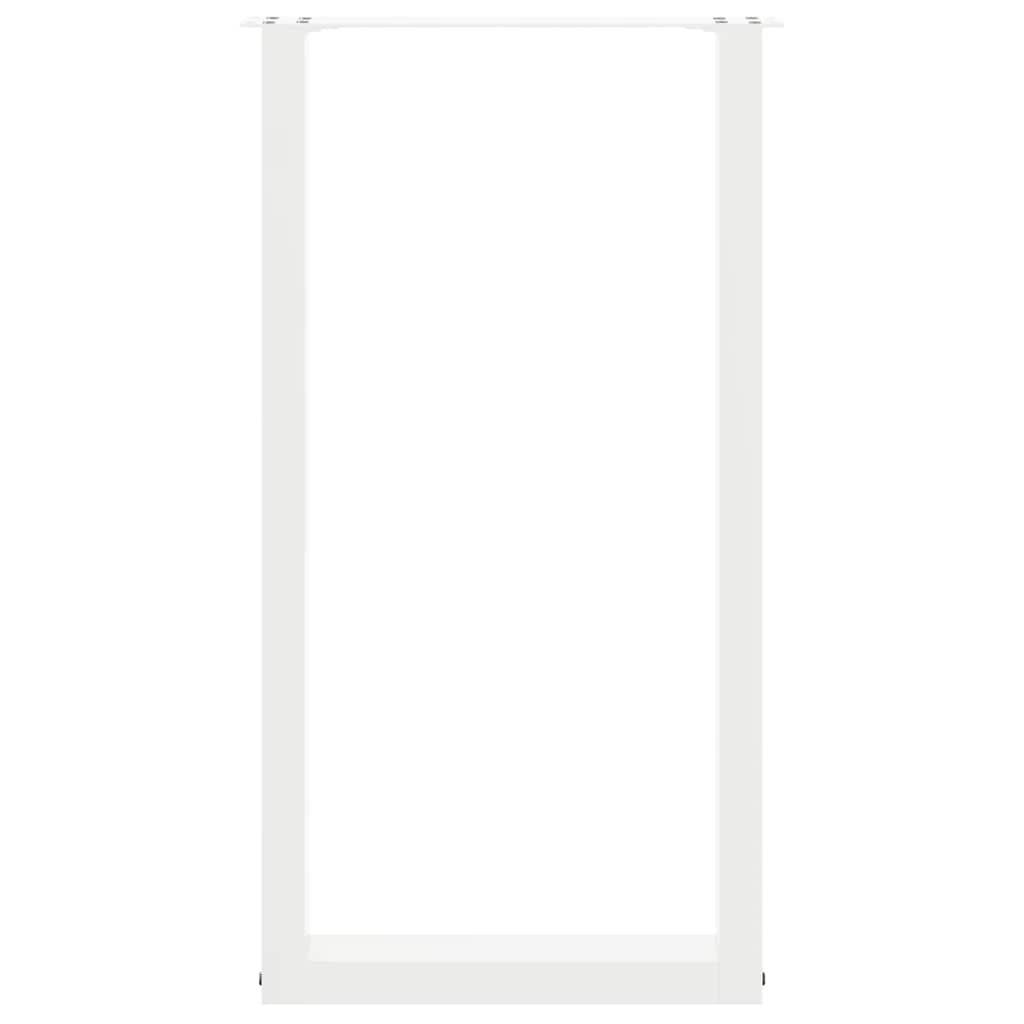 vidaXL Nogi do stołu barowego w kształcie litery U 2 szt. Białe 40x(90-91) cm Stal