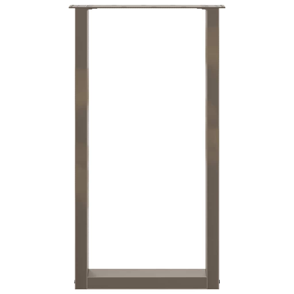 vidaXL Nogi do stołu barowego w kształcie litery U 2 szt. Naturalna stal 40x(90-91) cm Stal