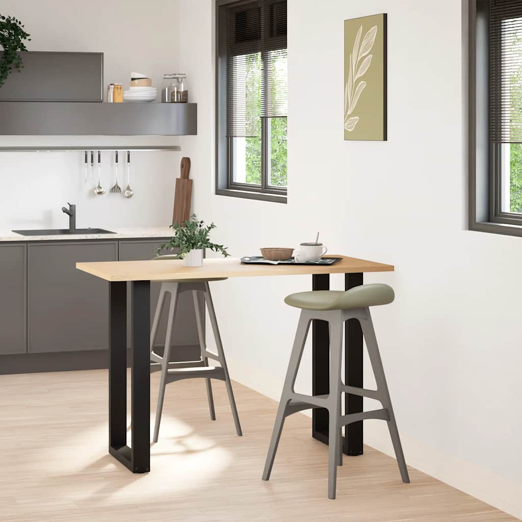 vidaXL Nogi do stołu barowego w kształcie litery U 2 szt. Czarne 50x(90-91) cm Stal