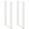 vidaXL Nogi do stołu barowego w kształcie litery U 2 szt. Białe 50x(90-91) cm Stal