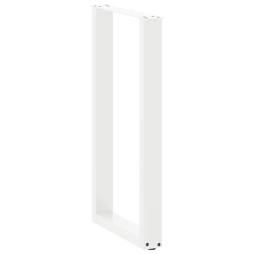 vidaXL Nogi do stołu barowego w kształcie litery U 2 szt. Białe 50x(90-91) cm Stal