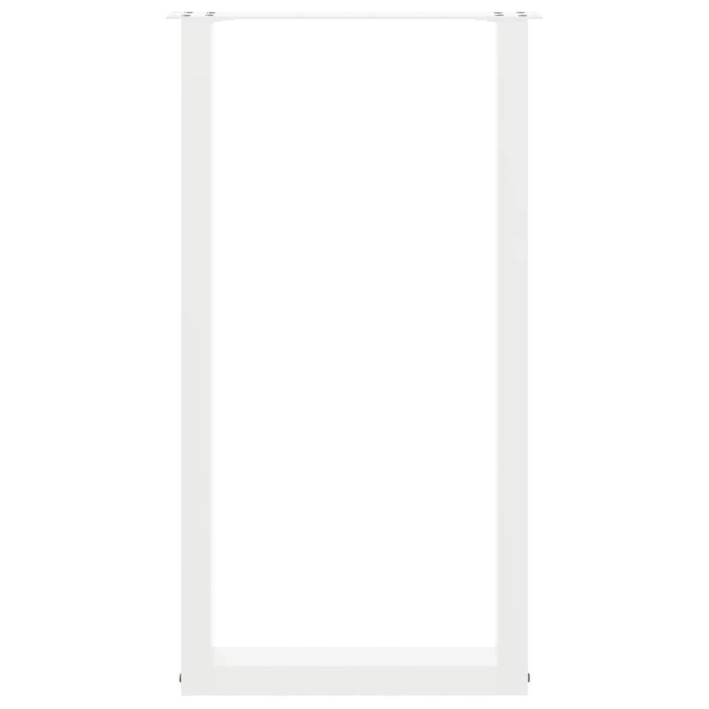 vidaXL Nogi do stołu barowego w kształcie litery U 2 szt. Białe 50x(90-91) cm Stal