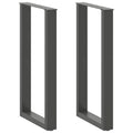 vidaXL Nogi do stołu barowego w kształcie litery U 2 szt. Antracyt 50x(90-91) cm Stal