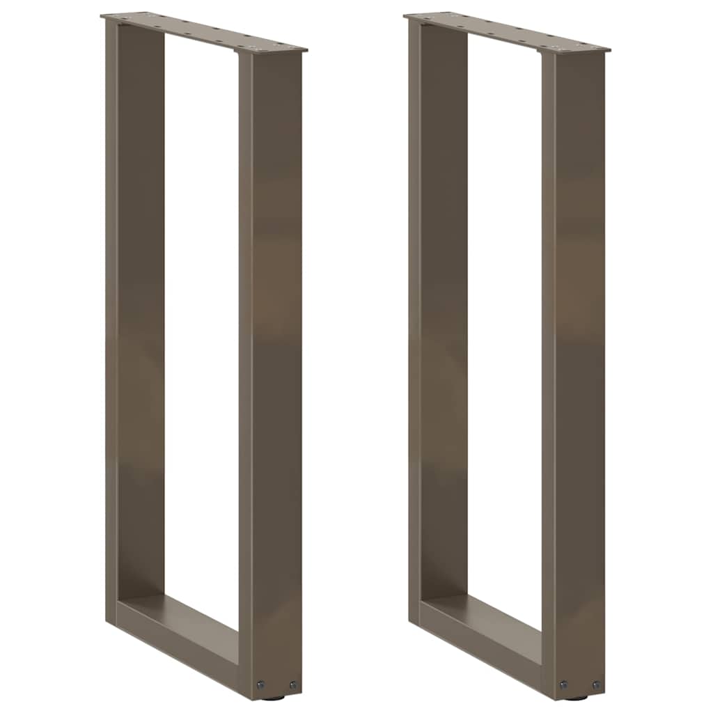 vidaXL Nogi do stołu barowego w kształcie litery U 2 szt. Naturalna stal 50x(90-91) cm Stal