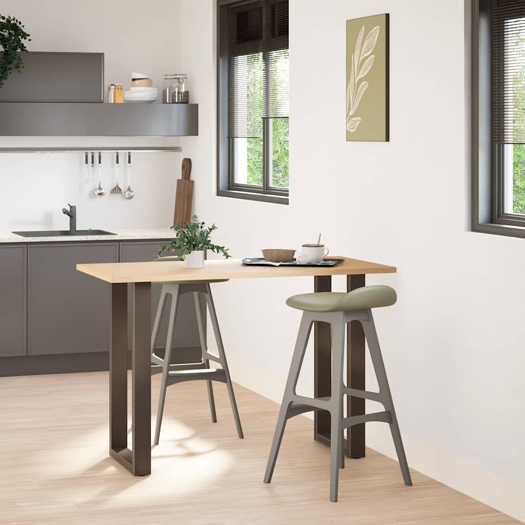 vidaXL Nogi do stołu barowego w kształcie litery U 2 szt. Naturalna stal 50x(90-91) cm Stal