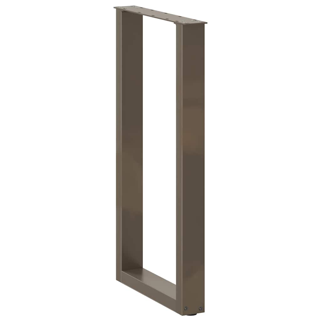 vidaXL Nogi do stołu barowego w kształcie litery U 2 szt. Naturalna stal 50x(90-91) cm Stal
