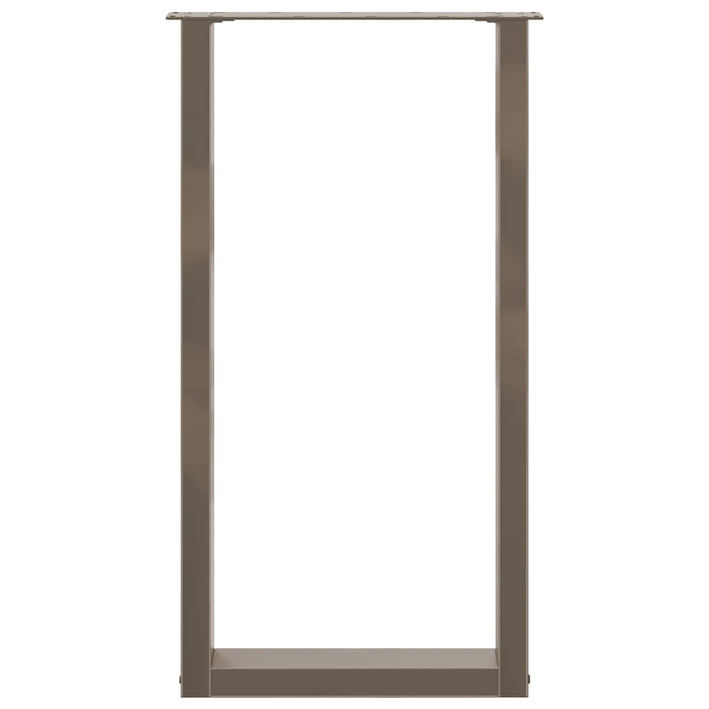 vidaXL Nogi do stołu barowego w kształcie litery U 2 szt. Naturalna stal 50x(90-91) cm Stal