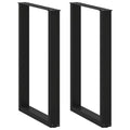 vidaXL Nogi do stołu barowego w kształcie litery U 2 szt. Czarne 60x(90-91) cm Stal