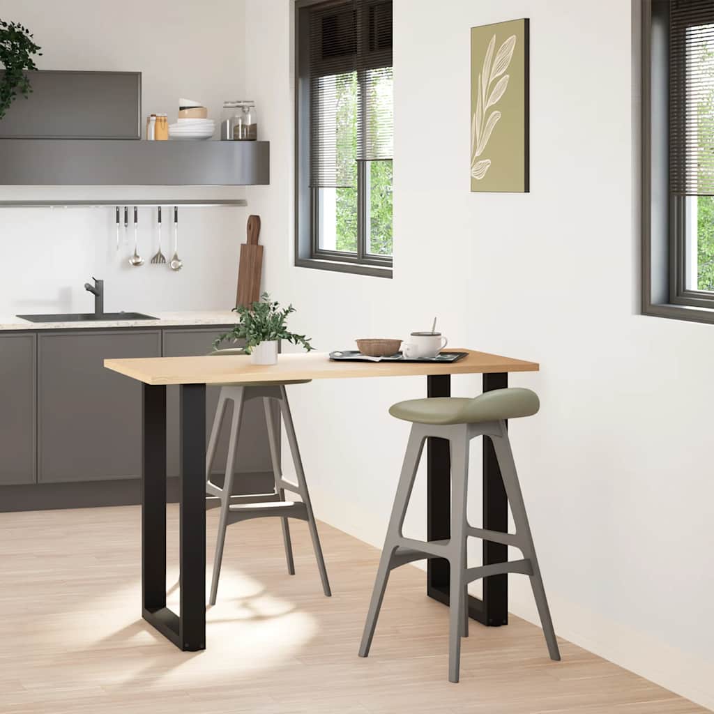 vidaXL Nogi do stołu barowego w kształcie litery U 2 szt. Czarne 60x(90-91) cm Stal