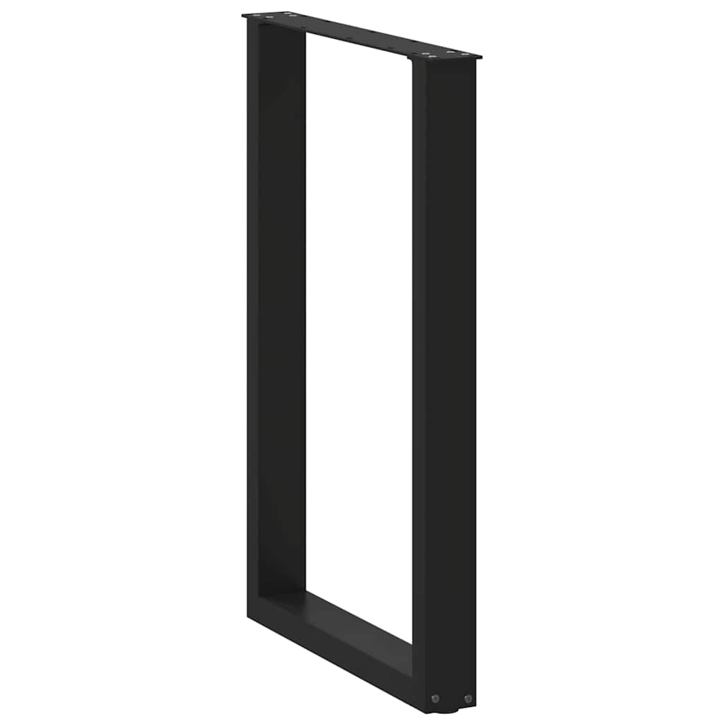 vidaXL Nogi do stołu barowego w kształcie litery U 2 szt. Czarne 60x(90-91) cm Stal