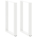 vidaXL Nogi do stołu barowego w kształcie litery U 2 szt. Białe 60x(90-91) cm Stal