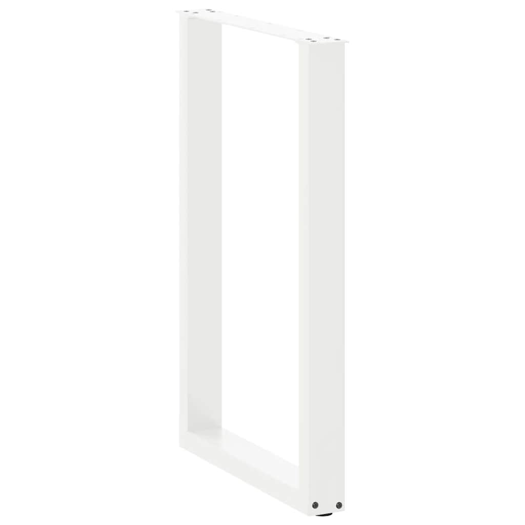vidaXL Nogi do stołu barowego w kształcie litery U 2 szt. Białe 60x(90-91) cm Stal
