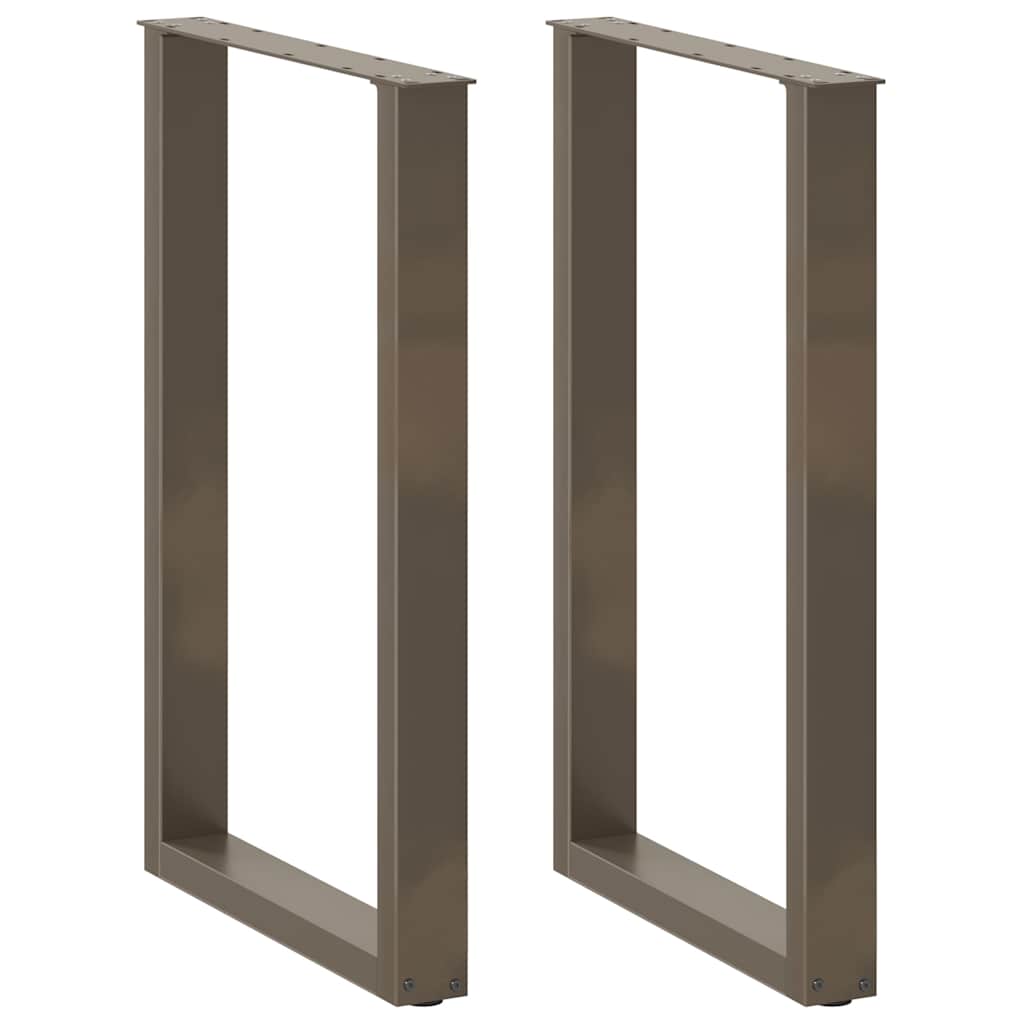 vidaXL Nogi do stołu barowego w kształcie litery U 2 szt. Naturalna stal 60x(90-91) cm Stal