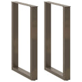 vidaXL Nogi do stołu barowego w kształcie litery U 2 szt. Naturalna stal 60x(90-91) cm Stal
