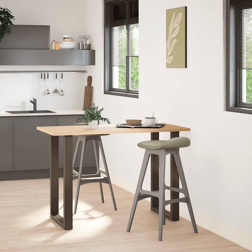 vidaXL Nogi do stołu barowego w kształcie litery U 2 szt. Naturalna stal 60x(90-91) cm Stal