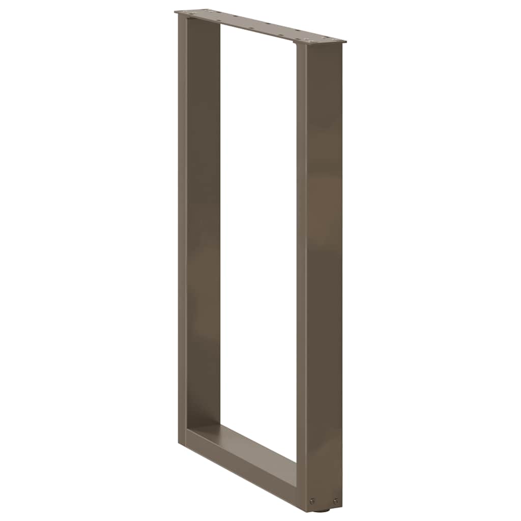 vidaXL Nogi do stołu barowego w kształcie litery U 2 szt. Naturalna stal 60x(90-91) cm Stal