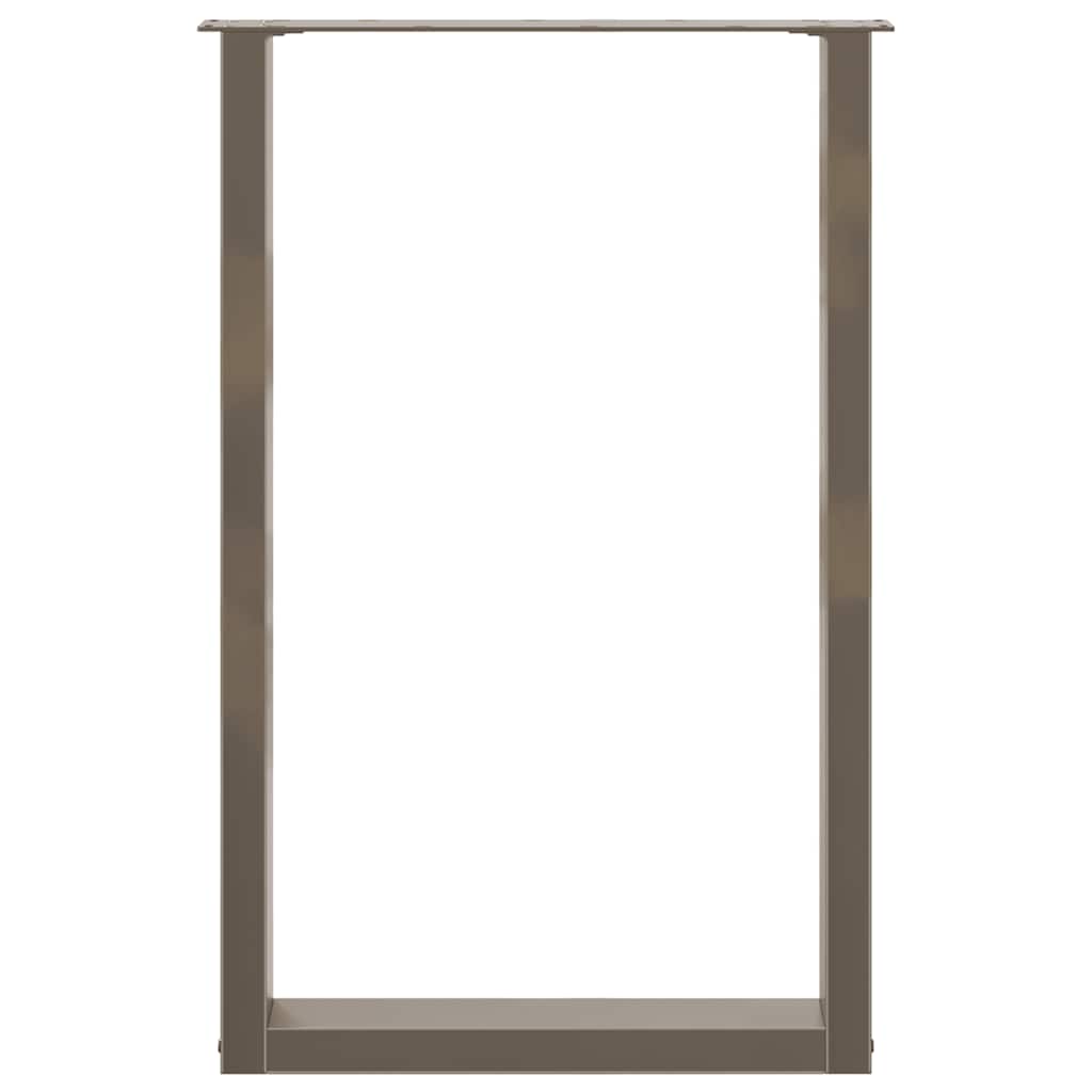 vidaXL Nogi do stołu barowego w kształcie litery U 2 szt. Naturalna stal 60x(90-91) cm Stal