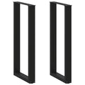 vidaXL Nogi do stołu barowego w kształcie litery U 2 szt. Czarne 40x(100-101) cm Stal