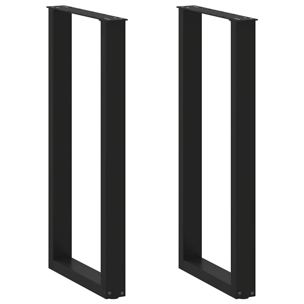 vidaXL Nogi do stołu barowego w kształcie litery U 2 szt. Czarne 40x(100-101) cm Stal