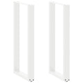 vidaXL Nogi do stołu barowego w kształcie litery U 2 szt. Białe 40x(100-101) cm Stal