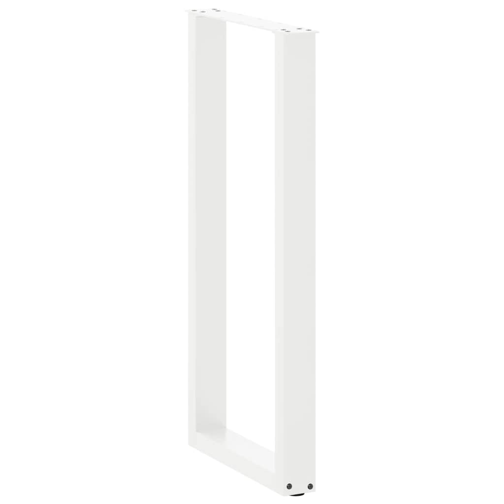 vidaXL Nogi do stołu barowego w kształcie litery U 2 szt. Białe 40x(100-101) cm Stal