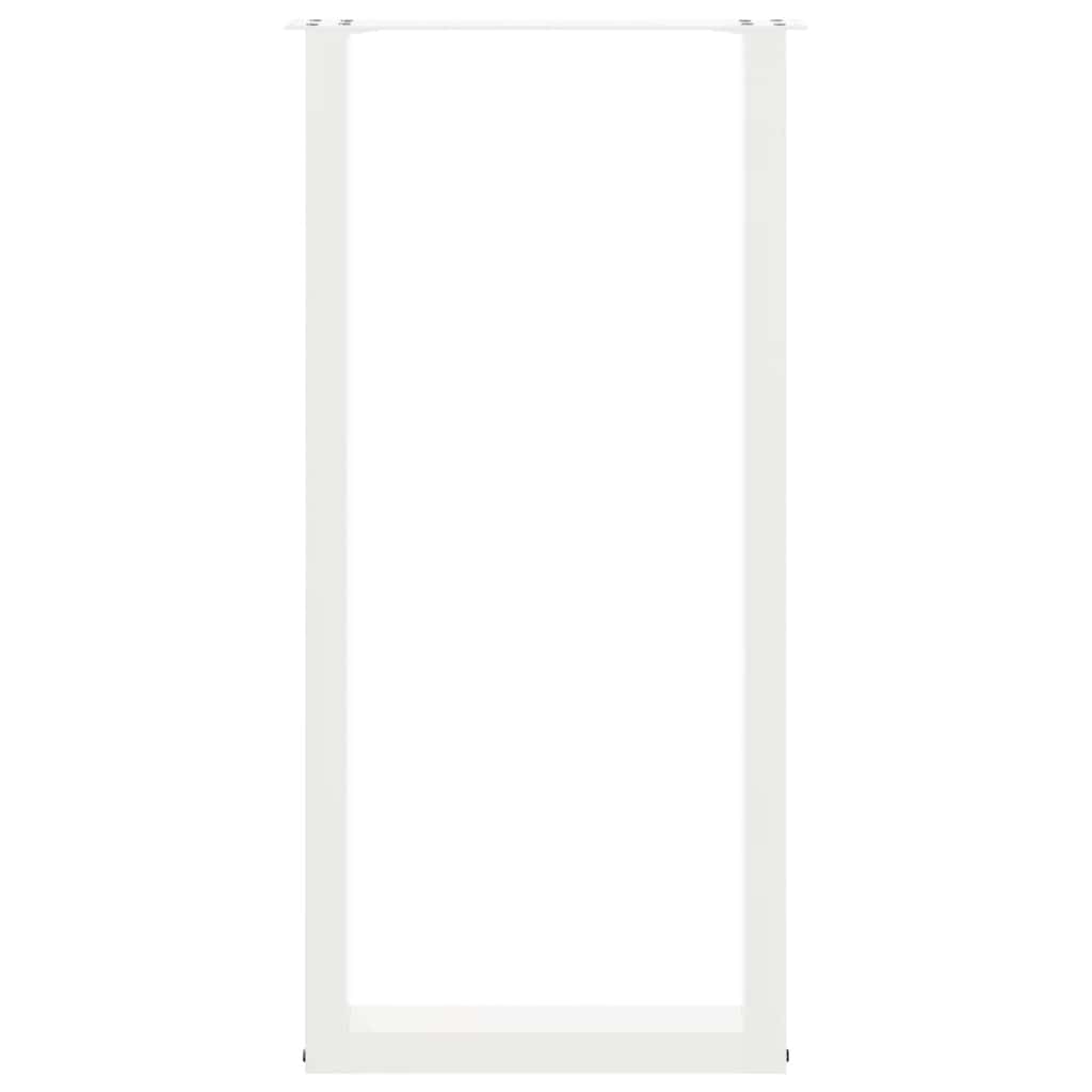 vidaXL Nogi do stołu barowego w kształcie litery U 2 szt. Białe 40x(100-101) cm Stal