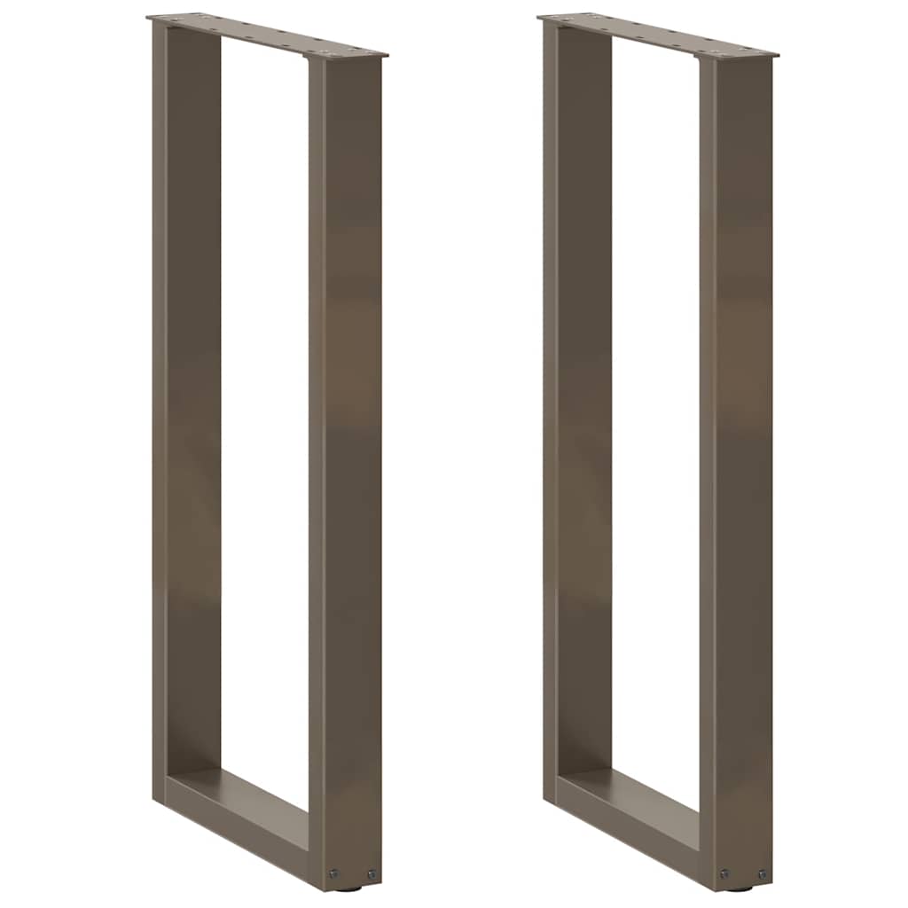 vidaXL Nogi do stołu barowego w kształcie litery U 2 szt. Naturalna stal 40x(100-101) cm Stal