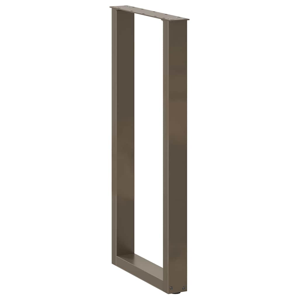vidaXL Nogi do stołu barowego w kształcie litery U 2 szt. Naturalna stal 40x(100-101) cm Stal