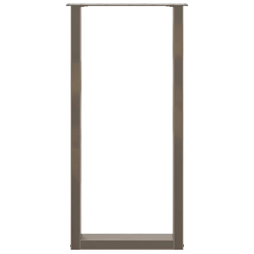 vidaXL Nogi do stołu barowego w kształcie litery U 2 szt. Naturalna stal 40x(100-101) cm Stal