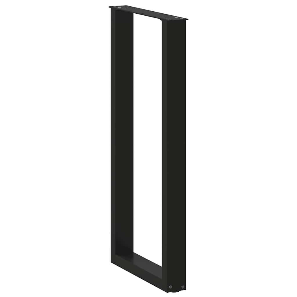 vidaXL Nogi do stołu barowego w kształcie litery U 2 szt. Czarne 50x(100-101) cm Stal