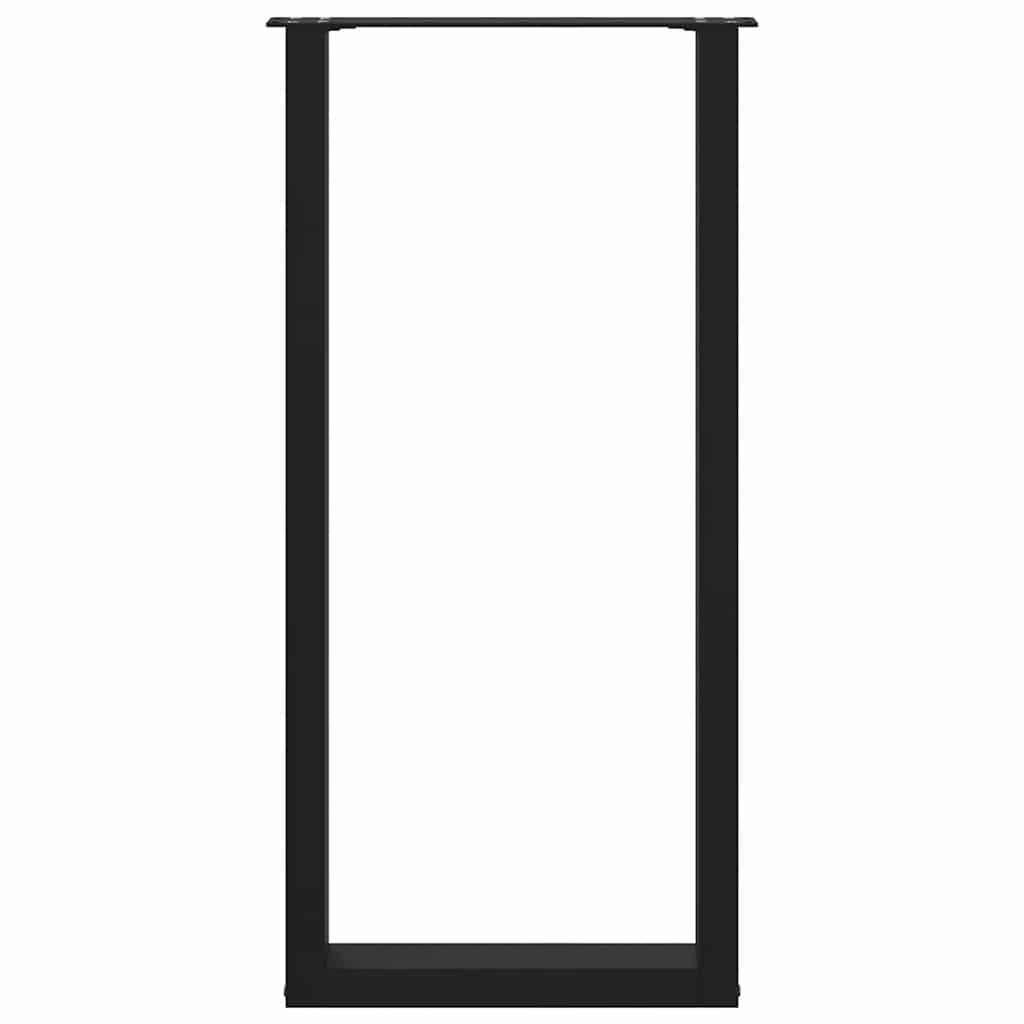 vidaXL Nogi do stołu barowego w kształcie litery U 2 szt. Czarne 50x(100-101) cm Stal
