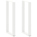 vidaXL Nogi do stołu barowego w kształcie litery U 2 szt. Białe 50x(100-101) cm Stal